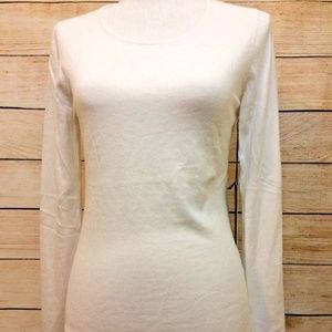 Rondina White Long Sleeve Tee Pullover NWT